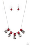 Paparazzi Accessories  - Celestial Royal - Red Necklace