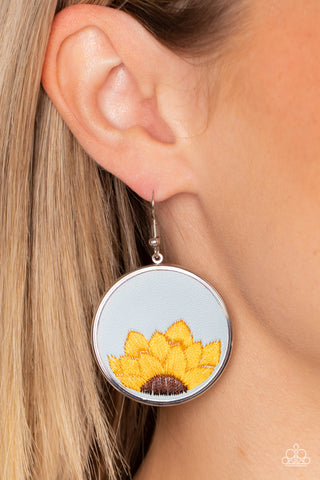 Paparazzi Accessories  - Sun-Kissed Sunflowers - Blue Earring