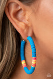 Paparazzi Accessories  - Colorfully Contagious - Blue Hoop Earring 💙