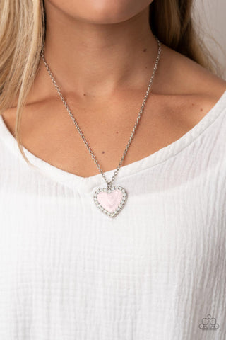 Paparazzi Accessories  - Heart Full of Luster - Pink Necklace