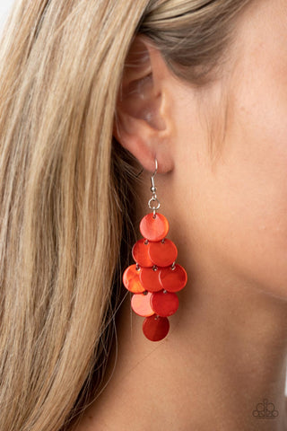 Paparazzi Accessories - Tropical Tryst - Orange Earring
