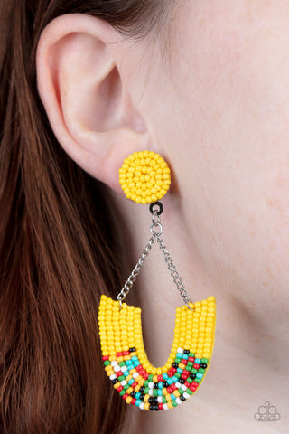 Paparazzi Accessories  - Make it RAINBOW - Yellow Earring