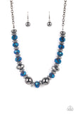 Paparazzi Accessories - Interstellar Influencer & Power Pose - Blue Necklace & Bracelet (Set)