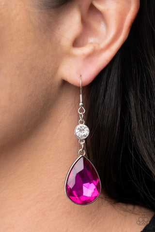 Paparazzi Accessories  - Smile for the Camera - Pink Earring