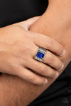 Paparazzi Accessories - Metro Magnate - Blue Men's Ring