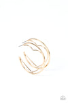 Paparazzi Accessories  - Love Goes Around - Gold Heart Hoop Earring