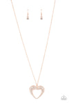 Paparazzi Accessories  - Cupid Charisma - Copper Heart Necklace