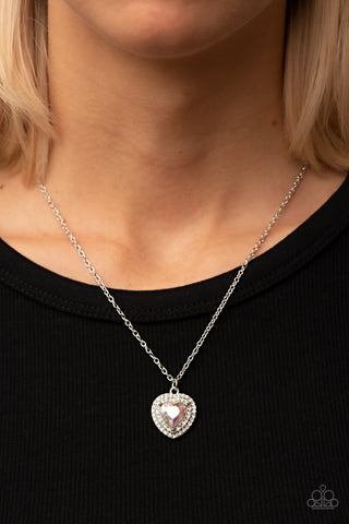 Paparazzi Accessories  - Taken with Twinkle - Multi Heart Necklace