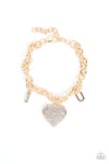 Paparazzi Accessories - Declaration of Love - Gold Heart Bracelet