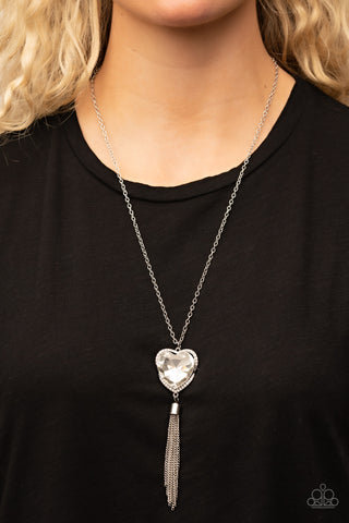 Paparazzi Accessories  - Finding My Forever - White Heart Necklace