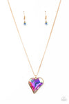 Paparazzi Accessories. - Lockdown My Heart - Gold Necklace