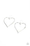 Paparazzi Accessories  - Bewitched Kiss - White Heart Earring