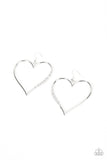 Paparazzi Accessories  - Bewitched Kiss - White Heart Earring