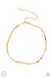 Paparazzi Accessories - In No Time Flat - Gold Choker Necklace