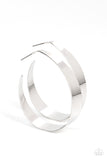 Paparazzi Accessories - Flat Out Fashionable - Silver Hoop Earring