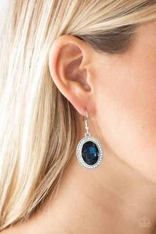 Paparazzi Earrings - Only FAME In Town - Blue Earring
