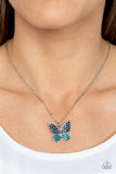 Paparazzi Accessories  - Flutter Forte - Blue Butterfly 🦋 Necklace