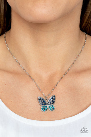 Paparazzi Accessories  - Flutter Forte - Blue Butterfly 🦋 Necklace
