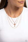 Trendy Twinkle - Copper Necklace  - Paparazzi Accessories