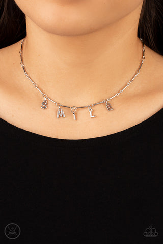 Paparazzi Accessories  - Name - Silver Smile Necklace