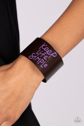 Paparazzi Accessories - Simply Stunning - Purple Inspirational Bracelet 💜