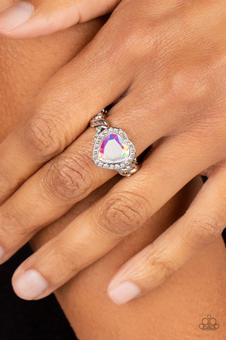 Paparazzi Accessories  - Committed to Cupid - Multi Heart Ring