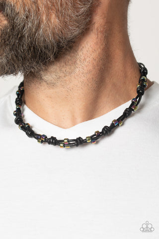 Paparazzi Accessories  - Braided Brawl - Multi Urban Necklace