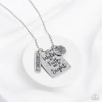 Paparazzi Accessories  - Sunshine Sight - Silver Inspirational Necklace