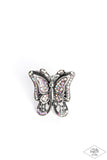 Free To Fly - Multi Butterfly 🦋 Ring - Paparazzi Accessories