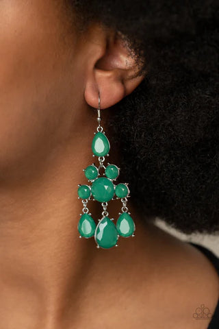 Paparazzi Accessories - Afterglow Glamour-Green Earring