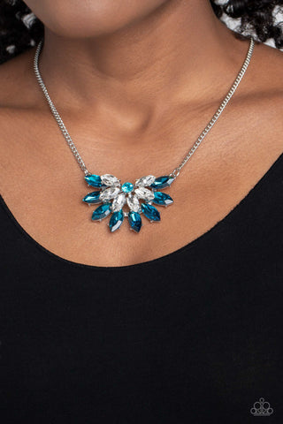 Paparazzi Accessories - Frosted Florescence - Blue Necklace