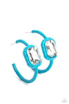 Paparazzi Accessories  - Call Me TRENDY - Blue Hoop Earring