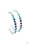 Paparazzi Accessories  - Gossip CURL - Blue Hoop Earring 💙