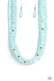 Paparazzi Accessories - Layered Lass - Blue Necklace