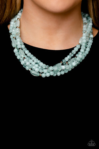 Paparazzi Accessories - Layered Lass - Blue Necklace