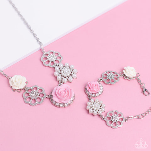 Paparazzi Accessories  - Tea Party Favors- Pink Necklace & Bracelet Set