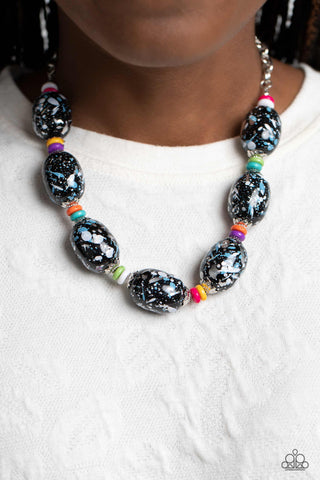 Paparazzi Accessories  - No Laughing SPLATTER - Multi Necklace