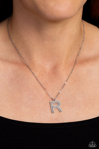 Paparazzi Accessories - Leave Your Initials - Silver - R - Necklace