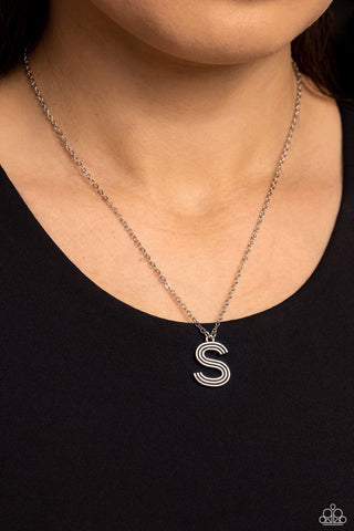Paparazzi Accessories - Leave Your Initials - Silver - S - Necklace