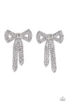 Paparazzi Accessories  - Just BOW With It - White Earring