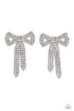 Paparazzi Accessories  - Just BOW With It - White Earring