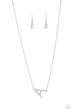 Paparazzi Accessories - INITIALLY Yours - A - White Necklace
