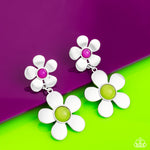 Fashionable Florals - Green Earring  - Paparazzi Accessories
