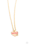 Mans Best Friend - Gold Heart Necklace  - Paparazzi Accessories