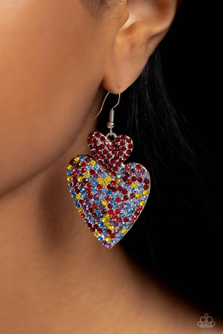 Flirting Flourish - Red Heart ❤️ Earring  - Paparazzi Accessories