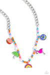 Summer Sentiment - Orange Charm Necklace  - Paparazzi Accessories