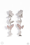 Flying Flashy - Pink Butterfly 🦋 Clip-on Earring  - Paparazzi Accessories