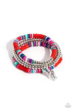 Peaceful Potential - Red Bracelet- Paparazzi Accessories