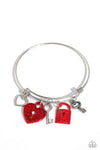 Locked Legacy - Red Charm Bracelet  - Paparazzi Accessories