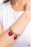 Locked Legacy - Red Charm Bracelet  - Paparazzi Accessories